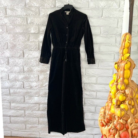 Vintage Black Jumpsuit with Belt - Picture 3 of 4